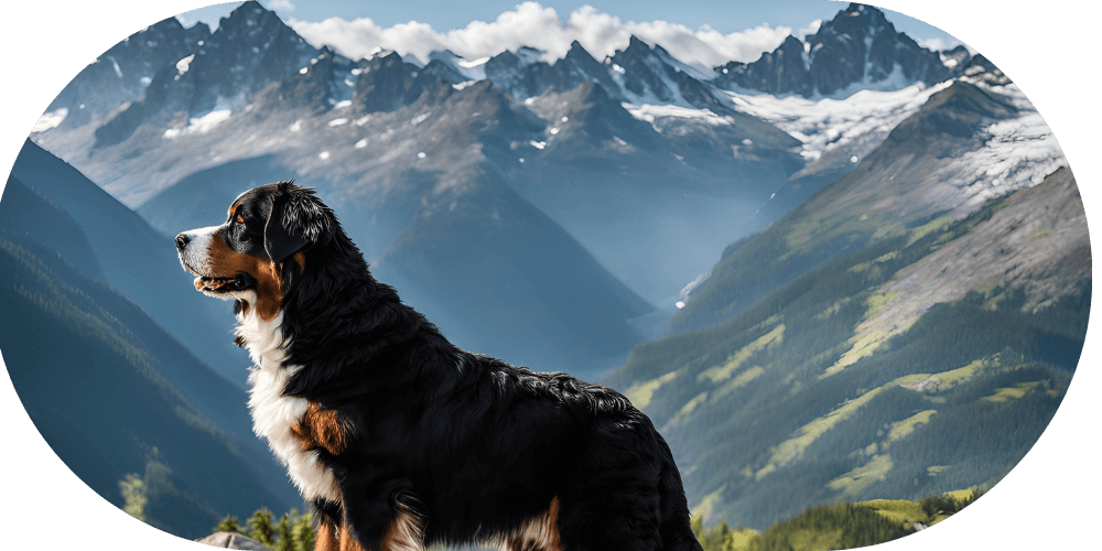 Bernese mountain dog is a great companion