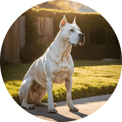 The Dogo Argentino is strong, athletic, and courageous, with a protective instinct.